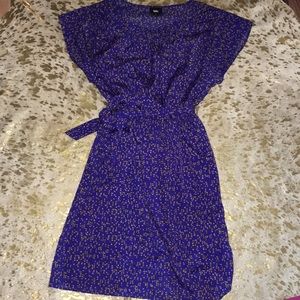 Target blue/tan tie dress